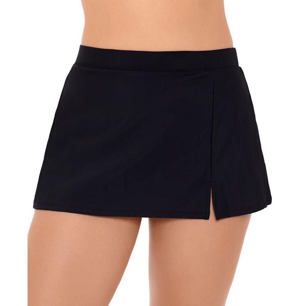 Swim Solutions Black Swim Skirt Skort Size 10 NWT
